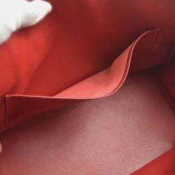 Pre Owned Hermes Vibrato Calf Red Birkin 35 Handbag