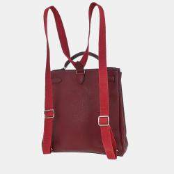 Pre Owned حقيبة ظهر هيرمس روج H فيورد كيلي أ دوس جي إم