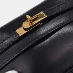 Pre Owned Hermes Navy Box Calf Kelly Moove Bum Bag