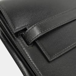Pre Owned Hermes Black Box Calf Kelly Depeches 38 Briefcase