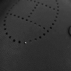 مملوكة مسبقًا Hermes Black Taurillon Clemence Evelyne 3 29 PM Shoulder Bag