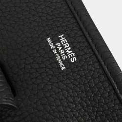 مملوكة مسبقًا Hermes Black Taurillon Clemence Evelyne 3 29 PM Shoulder Bag