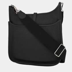 مملوكة مسبقًا Hermes Black Taurillon Clemence Evelyne 3 29 PM Shoulder Bag