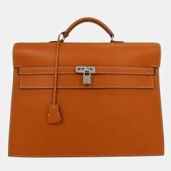 مملوكة مسبقًا Hermes Gold Epsom Kelly Depeche 38 Business Handbag