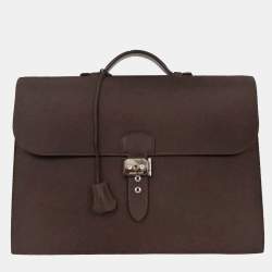 Pre Owned حقيبة هيرمس ساک آ ديبش 38 شوكولات شامونيه