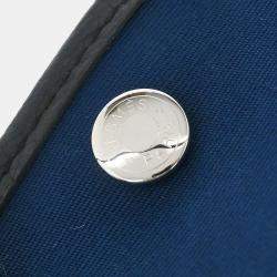 Pre Owned حقيبة يد هيرمس حديقة الحزب 36 متوسط لون بحري من قماش توال أوفيسير نيغوندا