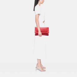 مملوكة مسبقًا Hermes Rouge Tomate Evercolor Pliplat Clutch