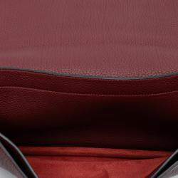 Pre Owned Hermes Red Togo Sac A Depeches 38
