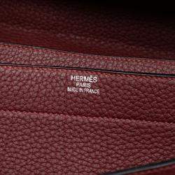 Pre Owned Hermes Red Togo Sac A Depeches 38