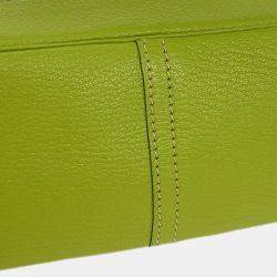 Pre Owned Hermes Trim 31 Anis Green Chevre Mysore Leather Shoulder Bag