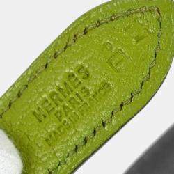 Pre Owned Hermes Trim 31 Anis Green Chevre Mysore Leather Shoulder Bag