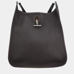 مملوكة مسبقًا Hermes Havane Buffalo Vespa Gm Shoulder Bag