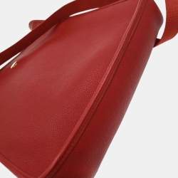 Pre Owned حقيبة هيرمس فيسبا ب إ م جلد توجو روج غارانس للكتف