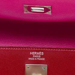 Pre Owned حقيبة هيرمس كيللي روج غارانس / روز تيريان بوكس كالف فيرسو II ريتورني 35