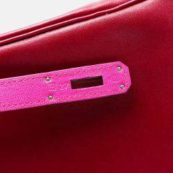 Pre Owned حقيبة هيرمس كيللي روج غارانس / روز تيريان بوكس كالف فيرسو II ريتورني 35