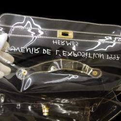 Pre Owned حقيبة شاطئ هيرمس فينيل كيلي سوڤينير دي ليكسبوزيشن 1997