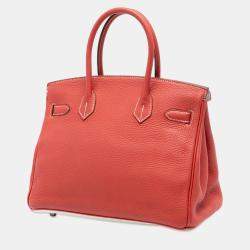 Pre Owned هيرمس بيركين ريتورن 30 سنغوين وأبيض طبعة محدودة توغو إكلات