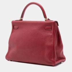 مملوكة مسبقًا حقيبة هيرمس كلي الثاني روج غرينات توغو 32 العودة