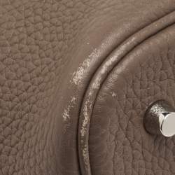 مملوكة مسبقًا Hermès Picotin Lock 22 Etoupe Taurillon Clemence Leather Tote