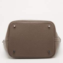 مملوكة مسبقًا Hermès Picotin Lock 22 Etoupe Taurillon Clemence Leather Tote