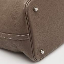 مملوكة مسبقًا Hermès Picotin Lock 22 Etoupe Taurillon Clemence Leather Tote