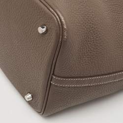 مملوكة مسبقًا Hermès Picotin Lock 22 Etoupe Taurillon Clemence Leather Tote