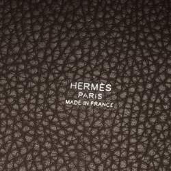 مملوكة مسبقًا Hermès Picotin Lock 22 Etoupe Taurillon Clemence Leather Tote