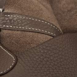 مملوكة مسبقًا Hermès Picotin Lock 22 Etoupe Taurillon Clemence Leather Tote