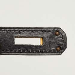 مملوكة مسبقًا حقيبة هيرمس كيلي سيلير 28 جلد نوار بوكس إكسسوار مطلي ذهبي