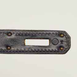 مملوكة مسبقًا حقيبة هيرمس كيلي سيلر إكسسوار ذهبي تمساح بروسوس مارين زرقاء 32