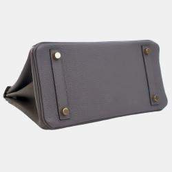 مملوكة مسبقًا Hermes Grey Hermes Etain Togo Birkin Retourne 25