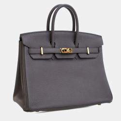 مملوكة مسبقًا Hermes Grey Hermes Etain Togo Birkin Retourne 25