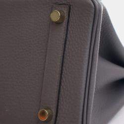 مملوكة مسبقًا Hermes Grey Hermes Etain Togo Birkin Retourne 25