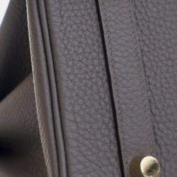 مملوكة مسبقًا Hermes Grey Hermes Etain Togo Birkin Retourne 25