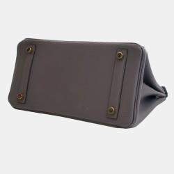 مملوكة مسبقًا Hermes Grey Hermes Etain Togo Birkin Retourne 25