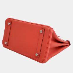 Pre Owned حقيبة هيرميس روج طماطم توجو بيركين ريتورنيه 25