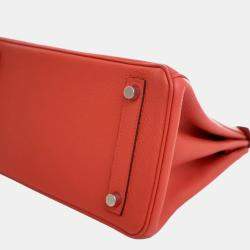 Pre Owned حقيبة هيرميس روج طماطم توجو بيركين ريتورنيه 25