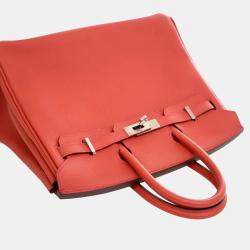 Pre Owned حقيبة هيرميس روج طماطم توجو بيركين ريتورنيه 25