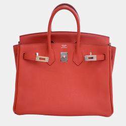 Pre Owned حقيبة هيرميس روج طماطم توجو بيركين ريتورنيه 25