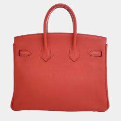 Pre Owned حقيبة هيرميس روج طماطم توجو بيركين ريتورنيه 25
