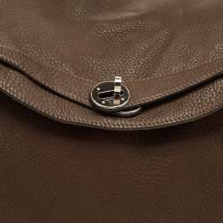 مملوكة مسبقًا حقيبة هيرمس ليندي مطلية بلاديوم جلد سويفت وردية 34