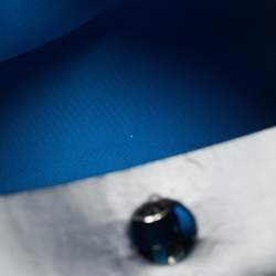 مملوكة مسبقًا Hermes Herbag Zip 31 Bleu Zanzibar/Bleu Indigo Toile and Vache Hunter Top Handle Bag