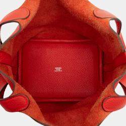 مملوكة مسبقًا حقيبة هيرمس بيكوتين لوك 18 كليمونس أحمر