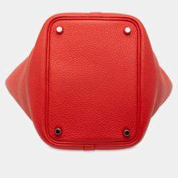 مملوكة مسبقًا حقيبة هيرمس بيكوتين لوك 18 كليمونس أحمر