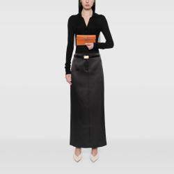 Pre Owned محفظة هيرمس كيلي طويلة جلد إبصوم برتقالي