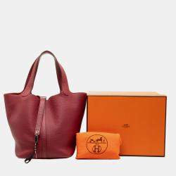 Pre Owned حقيبة هيرمس بيكوتين لوك 22 كليمونس أحمر