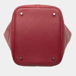 Pre Owned حقيبة هيرمس بيكوتين لوك 22 كليمونس أحمر