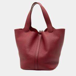 Pre Owned حقيبة هيرمس بيكوتين لوك 22 كليمونس أحمر