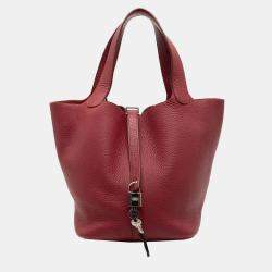 Pre Owned حقيبة هيرمس بيكوتين لوك 22 كليمونس أحمر