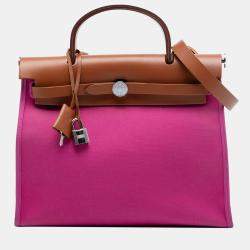 Pre Owned حقيبة هيرمس بني زهري توال إرباغ بسحاب 31